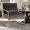 Baxton Studio Mira Grey Velvet Upholstered Gold Finished Metal Lounge Chair 160-9927 - alternate 4